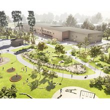 School, Hammarö, Karlstad. Architectural Illustration project by Hanna Wernersson - 08.26.2020