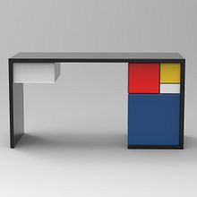 ESCRITORIO BAUHAUS. Concept Art, 3D Design, Furniture Design, Making, Product Design, and Mobile Design project by Mario Andrés Mera Espinoza - 08.27.2020