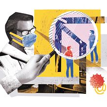 Covid tests collage. Projekt z dziedziny Ilustracja c i frowa użytkownika Ani Cortés - 27.08.2020