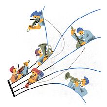 Orchestras face new challenges after the COVID-19. Projekt z dziedziny Ilustracja c i frowa użytkownika Ani Cortés - 27.08.2020