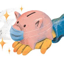 Profit sharing during the pandemic. Projekt z dziedziny Ilustracja c i frowa użytkownika Ani Cortés - 27.08.2020