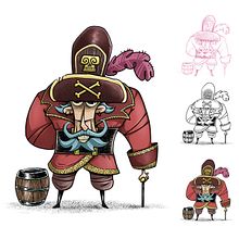 CHARACTERS DESIGN: PIRATES. Un progetto di Fumetto, Disegno, Disegno digitale, Character design e Illustrazione infantile di Rodrigo López Godino - 27.08.2020