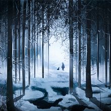 Winter Forest Concept Art. Een project van  Concept art,  Tekening,  Artistieke tekening, Digitale tekening, Traditionele illustratie, Digitale illustratie, Schilderij y  Digitaal schilderij van Bia Coliath - 27.08.2020