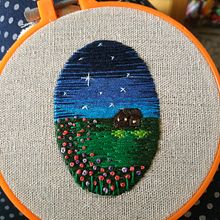 My project in Miniature Embroidery Techniques course. Bordado projeto de Elena - 28.08.2020