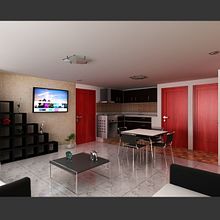 Modelado y renderizado de Departamento Tipo. Un progetto di 3D, Architettura, Architettura digitale, Architettura d'interni, Creatività, Interior Design, Disegno realistico, Fotografia architettonica, Illustrazione architettonica, Interior Design e Modellazione 3D di Antonio Eleno - 29.08.2020