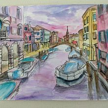 Venice Canal. Un progetto di Pittura ad acquerello di Amy Munns - 29.08.2020