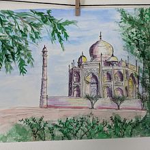 Taj Mahal . Un progetto di Illustrazione architettonica di Amy Munns - 29.08.2020