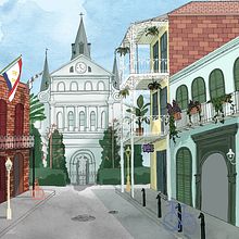 My project in Architectural Illustration: Capture a City’s Personality course. Architectural Illustration project by Amy Siripunyo - 08.29.2020