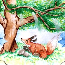 Las aventuras de Foxie y Hummie. Un progetto di Illustrazione con inchiostro e Pittura ad acquerello di paisajismotabora - 30.08.2020