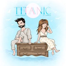 Propuesta para la portada del sencillo "Titanic" de Kany Garcia ft. Camilo. Un proyecto de Cómic, Concept Art, Dibujo, Dibujo digital, Ilustración tradicional y Producción musical de Maria Virginia Gonzalez - 02.08.2020