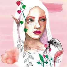 Mi Proyecto del curso: Retrato ilustrado en acuarela. Un proyecto de  de andreahemilceledesma - 30.08.2020