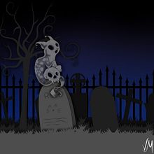 Gatinho Fantasma. Un proyecto de Dibujo, Dibujo digital, Diseño digital, Diseño gráfico, Ilustración tradicional, Ilustración digital e Ilustración vectorial de Vivian Machinievski - 19.02.2020