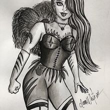 Mi Proyecto del curso: Diseño de personajes femeninos para cómics. Sketching project by Claus White - 09.09.2020
