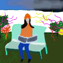 Judith leyendo en el bosque. Un proyecto de Animación de Judith Natalia Orozco Ortiz - 01.09.2020