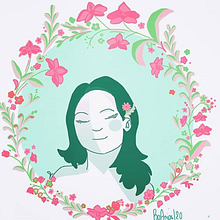 Meu projeto do curso: Retrato ilustrado com elementos botânicos. Traditional illustration, and Botanical Illustration project by Beatriz Anjos - 09.01.2020