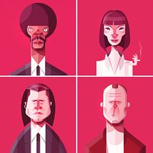 Pulp Fiction. Traditional illustration project by Ricardo Polo López - 09.02.2020