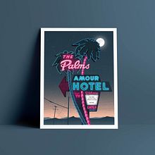 Route 66' signs posters. Un proyecto de Diseño tipográfico, Ilustración tradicional, Ilustración digital y Tipografía de Eva Navarro - 02.09.2020