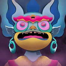 My project For this course. Like a monster with a mask or something . Design de personagens projeto de Cristiano Lima - 02.09.2020