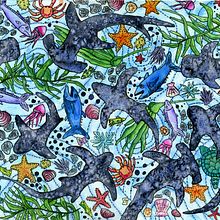 Sharks in the water. Traditional illustration, Ink Illustration, and Watercolor Painting project by sarah_munro6 - 09.02.2020