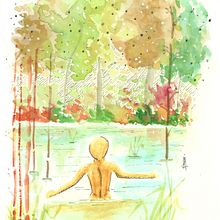 Meu projeto do curso: Ilustração em aquarela com influência japonesa. Watercolor Painting project by Henrique Gomes - 09.02.2020