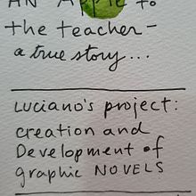 An apple to the teacher My Project for Graphic Novels course. Comic, Drawing, and Traditional illustration project by Luciano Fier - 09.03.2020