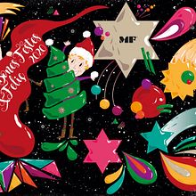 Navidad 2019. Un proyecto de Bocetado, Dibujo a lápiz e Ilustración vectorial de Monica Farguell Perez - 03.09.2020