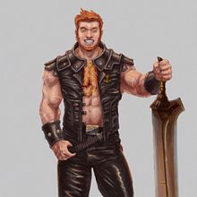 Personaje heroico para juego de rol. Traditional illustration, and Digital Illustration project by Joel Salinas - 09.04.2020