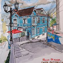Mi Proyecto del curso: Dibujo arquitectónico con acuarela y tinta. Architecture, Street Art, Fine Arts, Pencil Drawing, Artistic Drawing, Ink Illustration, and Watercolor Painting project by Rafael Vilaret Reyes - 11.11.2020