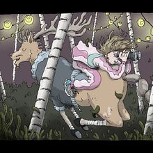 Reno y niña Ein Projekt aus dem Bereich Traditionelle Illustration von Jorge Campos - 07.09.2020