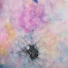 Grutas submarinas. Técnicas experimentales con acuarela. Een project van  Beeldende kunst van María José Calero González - 05.09.2020