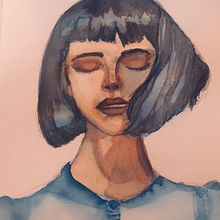 My project in Illustrated Portrait in Watercolor course. Un proyecto de Dibujo anatómico y Pintura a la acuarela de Tamara - 20.08.2020