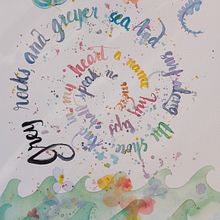 My project in Italic Script with a Brush Pen course. H, Lettering, and Watercolor Painting project by Valya Papadopoulou - 09.06.2020