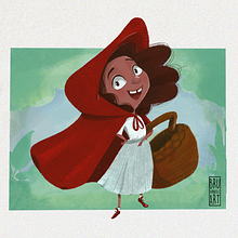 Releitura Chapeuzinho Vermelho. Un proyecto de Diseño de personajes de Bruna Dorneles - 07.09.2020