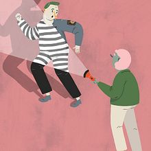 Editorial illustrations: Polistidningen. Digital Illustration, Editorial Design, and Traditional illustration project by Emma Hanquist - 09.07.2020