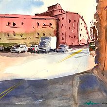 My project in Urban Landscapes in Watercolor course. Un proyecto de Pintura a la acuarela de mert gurpinar - 07.09.2020