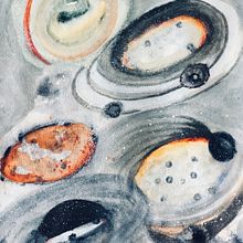Planets colliding Ein Projekt aus dem Bereich Aquarellmalerei von Ellie Page - 07.09.2020