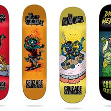 Cruzade Skateboards - Colección Tablas 2020. Un proyecto de Ilustración tradicional de Marcos Cabrera - 07.09.2020