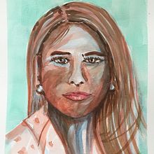 Girl from the internet. Watercolor Painting project by Murthy Sudhakar - 09.07.2020