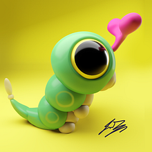 Juan Guizado - Mi Proyecto del curso: Creación de personajes con ZBrush y Cinema4D / Pokeamigos. Un projet de 3D, Conception 3D , et Modélisation 3D de Juan Diego Guizado Vásquez - 08.09.2020