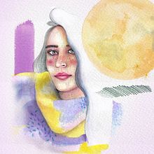 Mi Proyecto del curso: Retrato ilustrado en acuarela. Fine Arts, Drawing, Pencil Drawing, Artistic Drawing, Portrait Drawing, Digital Drawing, Traditional illustration, and Digital Illustration project by Nadia Carrizo - 10.12.2020