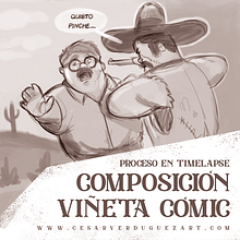 Timelapse del boceto de una viñeta para cómic. En el vídeo, comento algunos trucos que utilizo para encajar la anatomía de estos personajes y como arreglar o modificar algunos fallos que van apareciendo. Espero que os guste.. Un proyecto de Ilustración digital de César Verdúguez - 08.09.2020