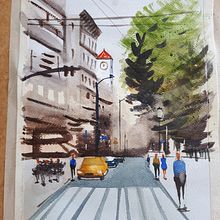 Mi Proyecto del curso: Paisajes urbanos en acuarela Ein Projekt aus dem Bereich Aquarellmalerei von paulasaldana - 08.09.2020