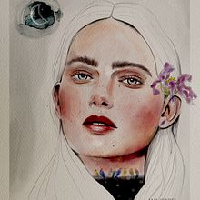 Mi Proyecto del curso: Retrato ilustrado con Procreate. Traditional illustration, and Digital Illustration project by Ana Isabel Castro - 09.09.2020