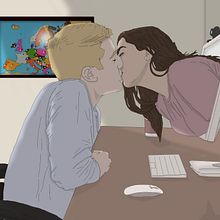 Amor a distancia. Un progetto di Illustrazione digitale di Adrian Gonzalez - 09.09.2020