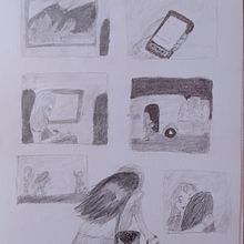 Visitando a mi mejor amiga por primera vez. Projekt z dziedziny Kreat, wność,  R, sunek, R, sunek ołówkiem,  R, sunek art, st, czn, Trad, c, jna ilustracja i Narracja użytkownika Andrea Villar Fernández - 09.09.2020