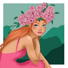 Mi Proyecto del curso: Retrato ilustrado con elementos botánicos. Projekt z dziedziny R, sunek c i frow użytkownika alchemillart - 09.09.2020