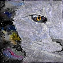 Mi Proyecto del curso: Técnicas modernas de acuarela "Un gato en el espacio". Fine Arts, Drawing, Traditional illustration, Painting, and Watercolor Painting project by Elizabeth Coloma Santibañez - 09.10.2020