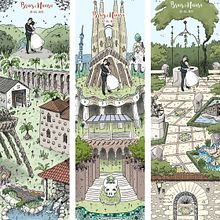 Marcapáginas para una boda Ein Projekt aus dem Bereich Design und Traditionelle Illustration von Jorge Campos - 10.09.2020