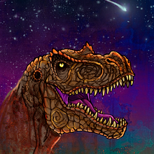 Ilustración Dinosaurio TRex . Fine Arts, Drawing, Digital Drawing, and Traditional illustration project by Adrián Rullán Cubillas - 09.11.2020