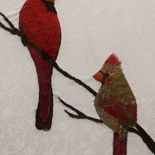 Cardinals. Un proyecto de Bordado de Amanda Hendrickson - 11.09.2020